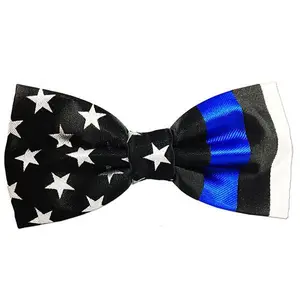 Thin Blue Line American Flag Bow Tie