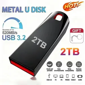 Storage Pen Drive USB3.2 520MB/s 2TB Flash Drive Sleek Durable Data Transfer 1TB 2TB U-Disk Large Capacity Super Mini Plug Play