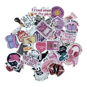 50PCS Smutty Book Stickers for Kindle Adult Bookish Smut Reading Booktok Dark Romance Case Journal Water Bottle Sticker Spicy Lover Gift Funny Aesthetic Pink Laptop Phone Decal Decor Vinyl Waterproof Sun Protection SmartPhone Casing Screen Protector
