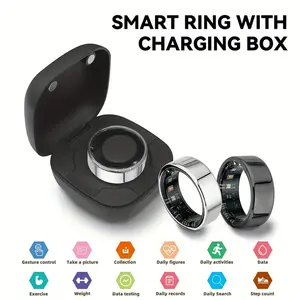 2025 New For Smart Ring Men Women, Heart Rate and Blood Oxygen Monitor Smartring IP68 & 3ATM Waterproof, Multi-sport Mode Rechargeable Fitness Wearable Devices Steel Monitoring Durable