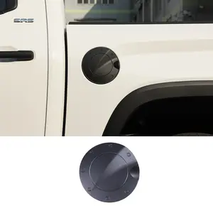 1-piece set ABS Matte Black/Carbon Fiber Texture Car Fuel Tank Cap Protector for 2022 Toyota Tundra