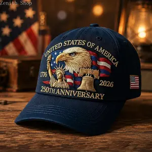 Commemorative Baseball Cap - Men's 250th Anniversary United States of America (1776-2026) - All-Season Comfort  4th of July, Hand Washable or Dry Clean - Ideal Gift  History Buffs & American Pride for