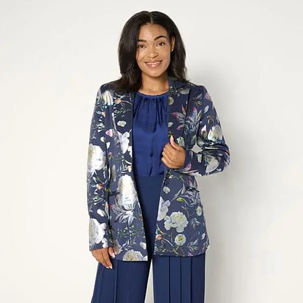 C. Wonder C Wonder Foil-Printed Scuba Knit Blazer