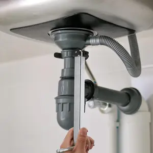 10 "-17" Telescoping Basin Wrench with 1-3/8" to 2-1/2" Large Jaw Capacity & Tub Drain Remover Wrench Aluminum Alloy Drain Removal Tool, Dual Ended