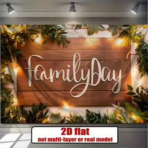 Family Day Tapestry Celebration Backdrop Event Theme Wall Hanging Photography Background for Living Room Bedroom Party Decoration Indoor Outdoor Home Decor Polyester