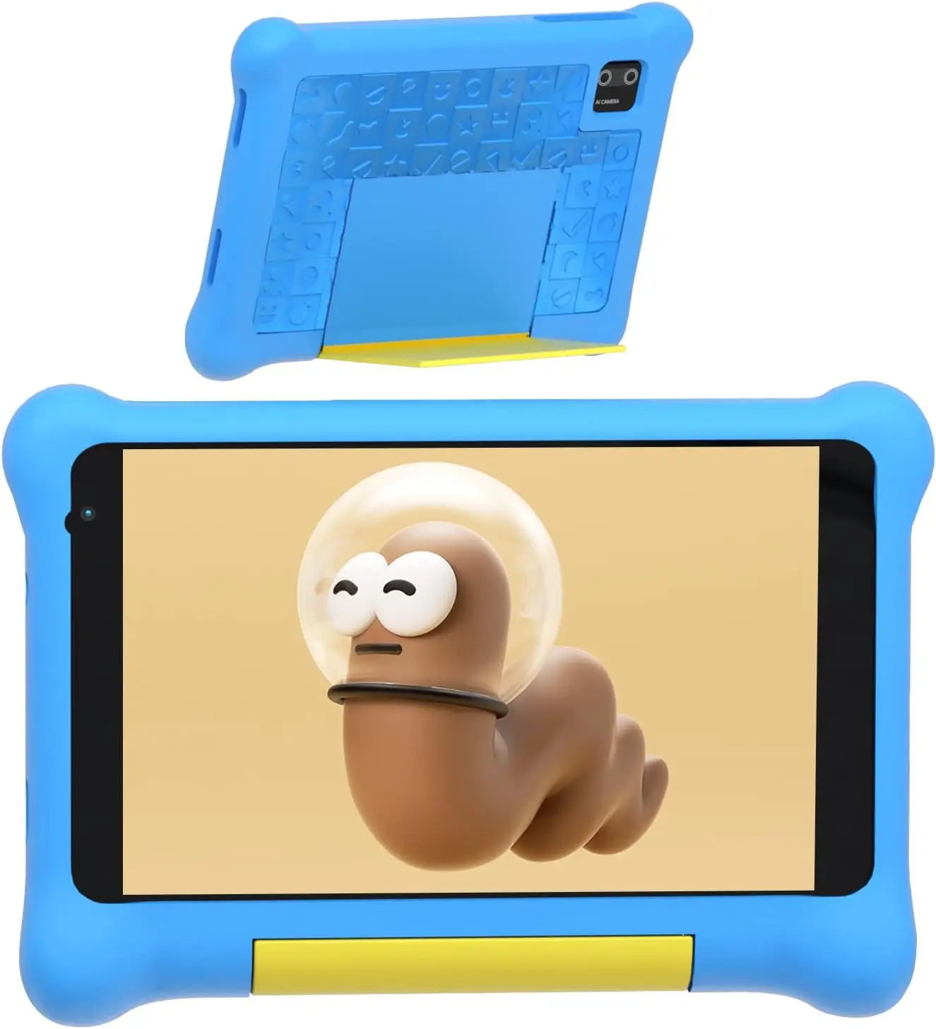 Aeezo 7 inch Screen Android Tablet, with Drop-Proof Case Protection, WiFi, 2GB+32GB, Dual Camera, Google Services Card Educational