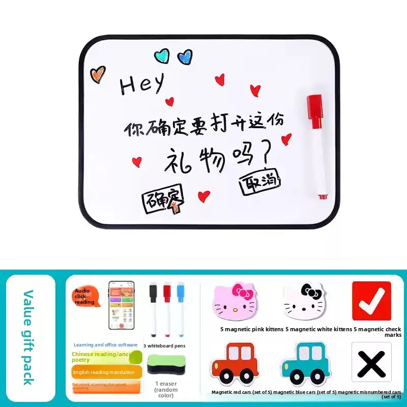 Black-framed whiteboard [handheld]