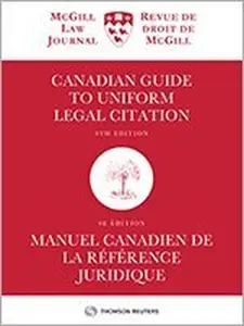 USED-CANADIAN GDE.TO UNIFORM LEGAL CITATION (Paperback)