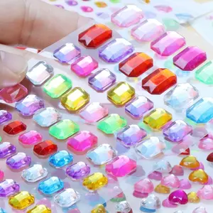 8sheets(about 635pcs)Gem Stickers, Self Adhesive Gems for Crafts, Rhinestones for Crafts, Jewel Stickers, Bling Rhinestone Stickers