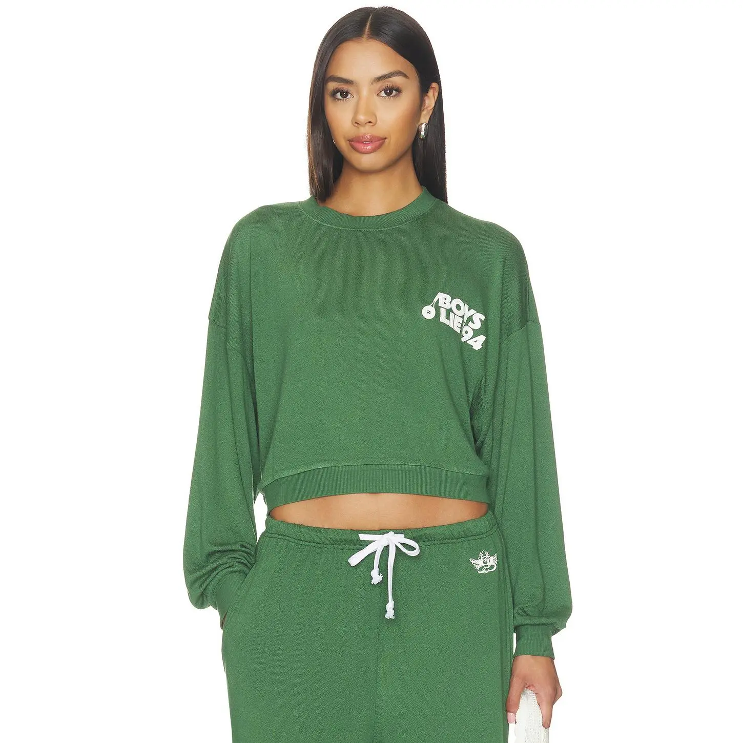 Boys Lie Match Point '94 Crepe Kara Crewneck Sweatshirt Mint