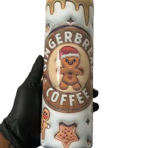 Gingerbread Coffee 20oz Skinny Tumbler - Perfect for On-The-Go school gift