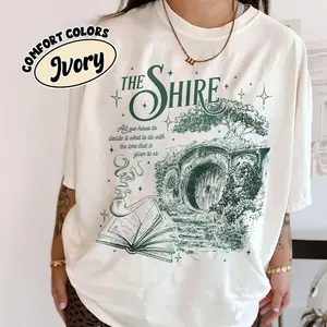 The Shire LORTD Comfort Colors Shirt For Fans, Fantasy Book Lover T Shirt, Funny Second Breakfast Tee, Gift For Book Lover