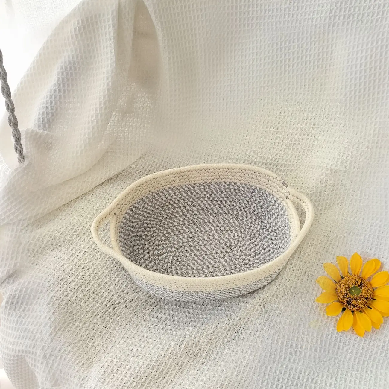 Gray with white + beige with gray lines (double-ha