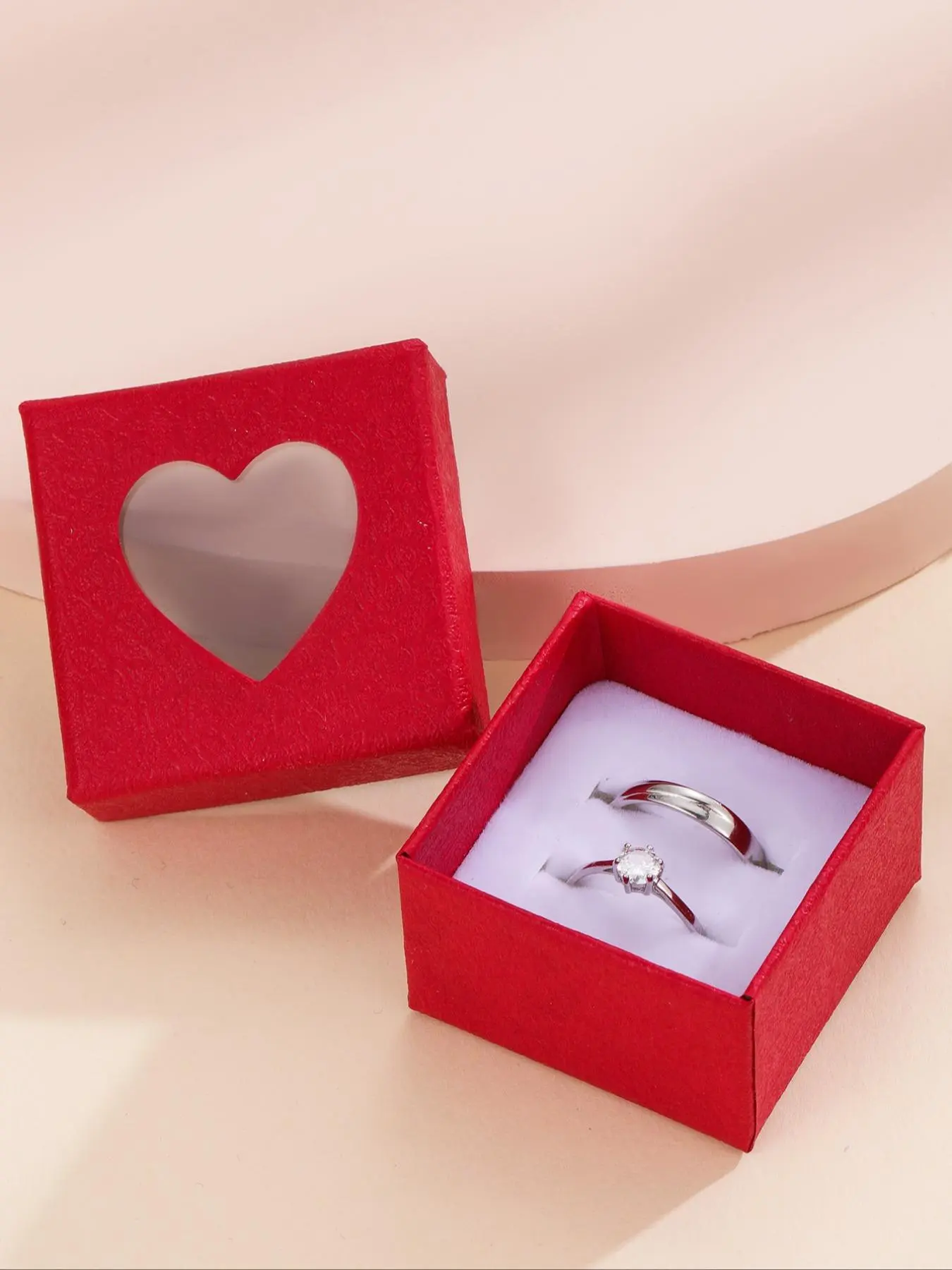 Fashion Rhinestone Decorated Couple Statement Matching Ring (1 Pair), Fashion Promise Ring, Casual Jewelry for Party, Daily Clothing Decor, Trendy All-match & Exquisite Jewelry for Birthday Gift, Rhinestone Ring Set, Matching Promise Rings