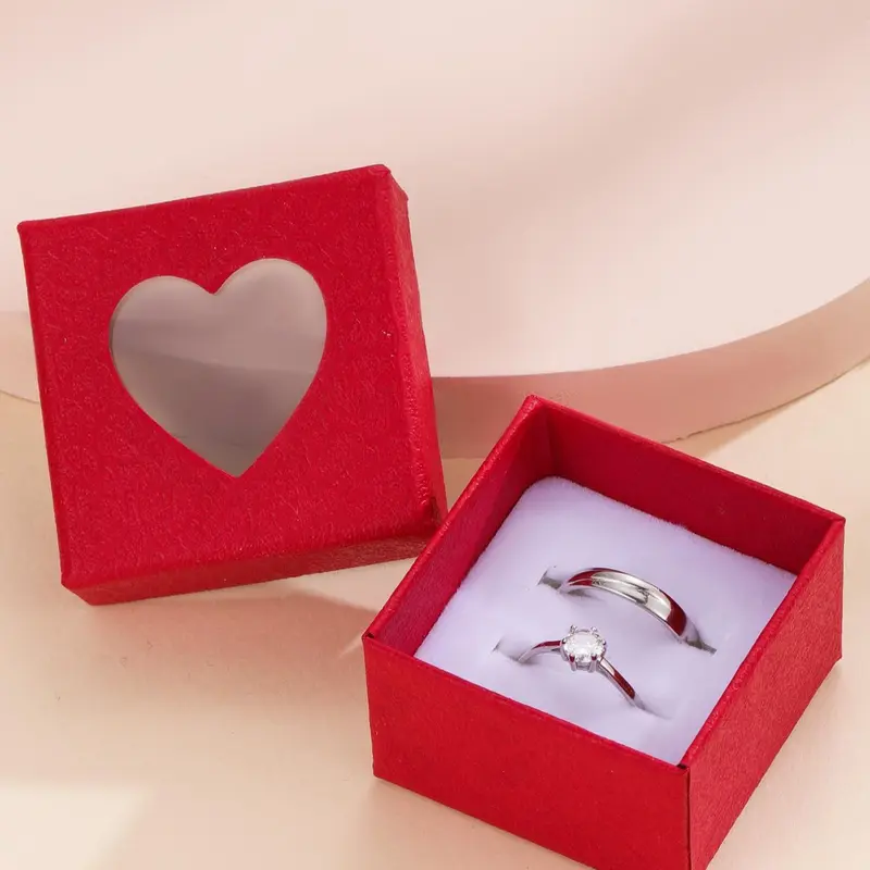 Fashion Rhinestone Decorated Couple Statement Matching Ring (1 Pair), Fashion Promise Ring, Casual Jewelry for Party, Daily Clothing Decor, Trendy All-match & Exquisite Jewelry for Birthday Gift, Rhinestone Ring Set, Beautiful Rings