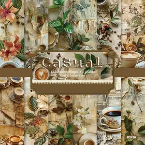 Scrapbook Paper 6X6, Single-Sided Patterned Cardstock Pads, Scrapbooking junk journal Supplies, Decorative Craft Paper for Card Making, Cottagecore, Picture Art Collage, Greeting Cards-24 Sheets