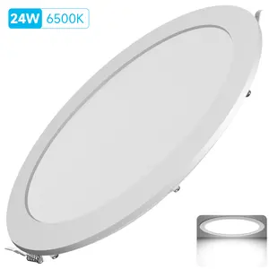 LED Recessed Ceiling Light, 6500K Cool White, Dimmable , Ultra-Thin Panel Downlight, 3W–24W Options Indoor Ceiling Lighting