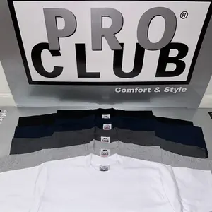 Pro Club Men's Heavyweight Cotton Short Sleeve Crew Neck T-Shirt (3 pack)