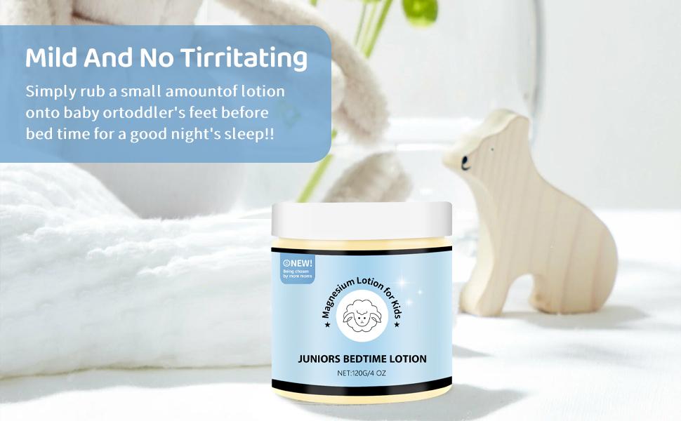 Magnesium Lotion for Kids - Organic Magnesium Lotion for Babies - Soothing Relief & Relaxation - Topical Magnesium Cream Calms Children at Bedtime & Night - Without Melatonin (4 oz)