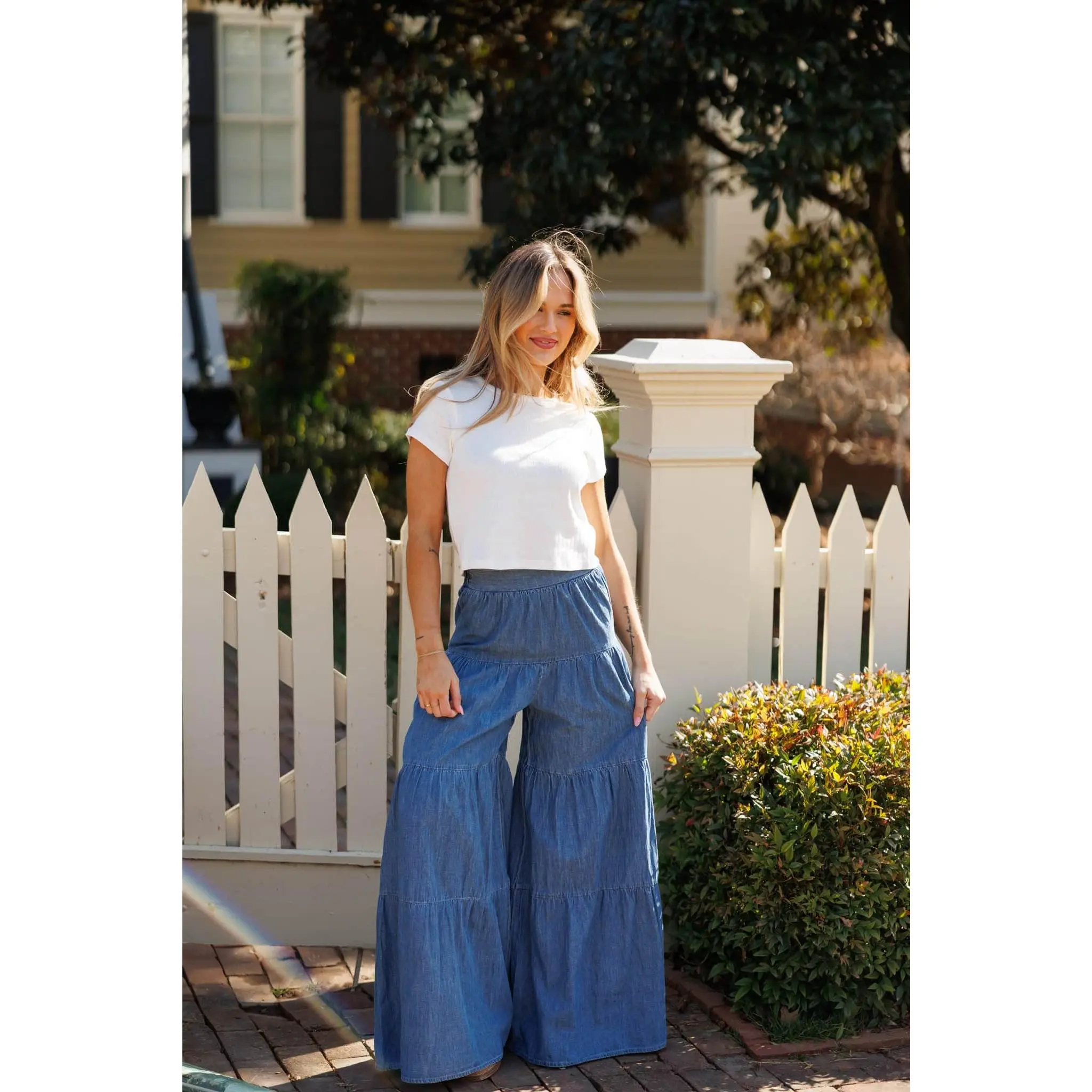 Pointelle Ribbed Tee