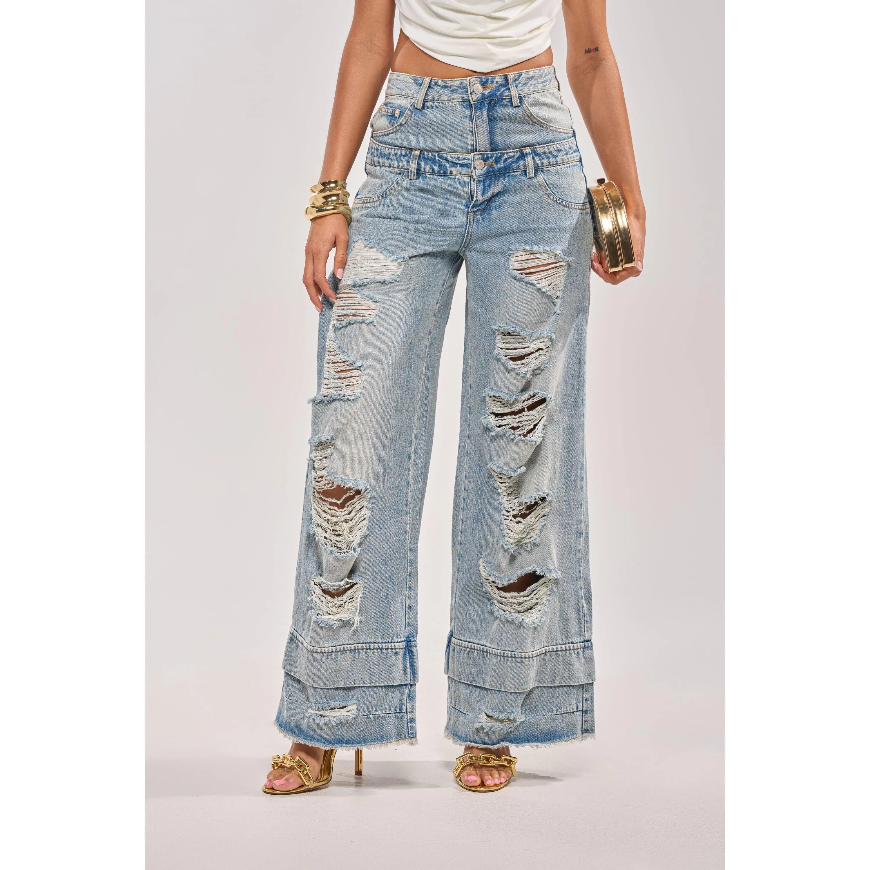 GO GET SOME DOUBLE WAISTED DENIM