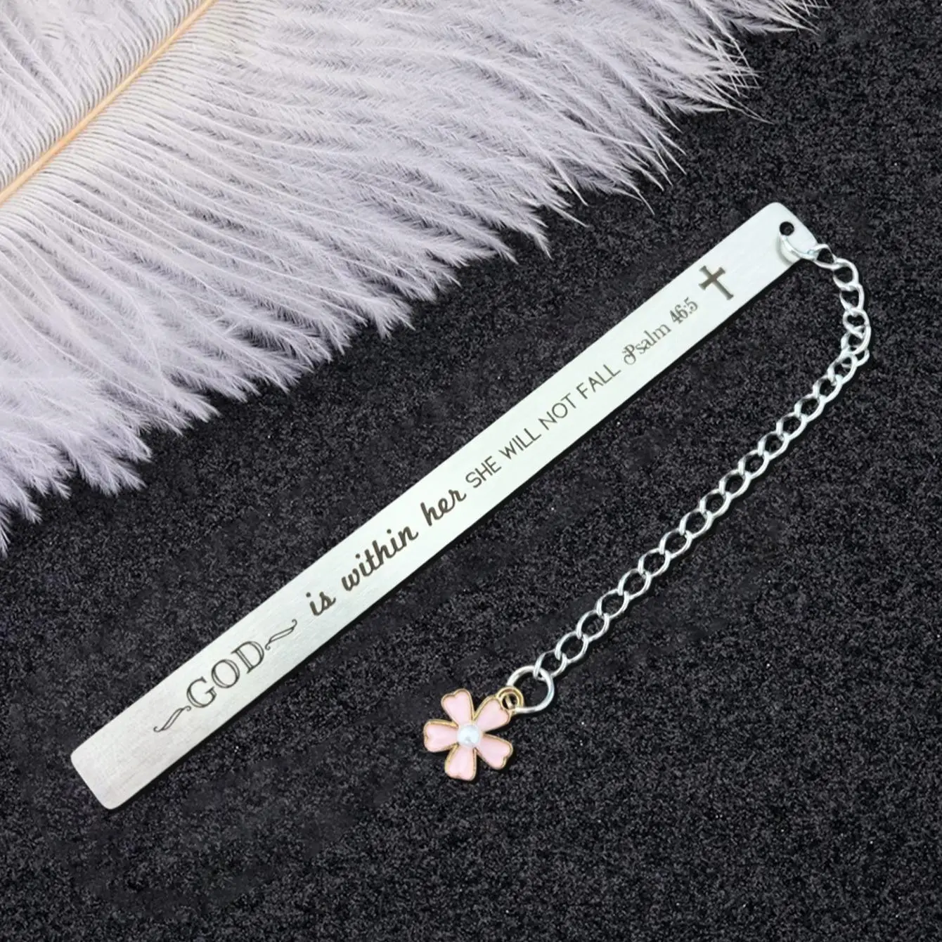 Flower Design Bookmark, 1 Count Christian Religious Bookmark, Bible Verse Bookmark, Reading Gift for Book Lovers, Gift for Friend