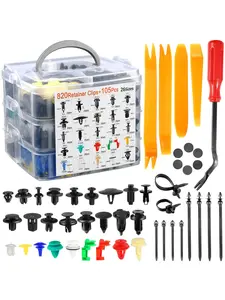 925pcs Car Bumper Retainer Clips Plastic Rivets Fasteners Rod Clip, 26 Most Popular Sizes Auto Push Pin Rivets Set Car Body plastic rivet