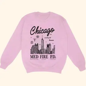 [Sale off up to 50%] Chicago One Sweatshirt - Chicago PD - Chicago Fire - Chicago Med Sweatshirt  Vintage Aesthetic