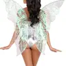 Leg Avenue Iridescent Strapless Fairy Wings - Lightweight Polyester Women's Halloween Costumes & Accessories Adults, U-Wire Ethereal Touch Roleplay Accessory for Bodysuits & Bras