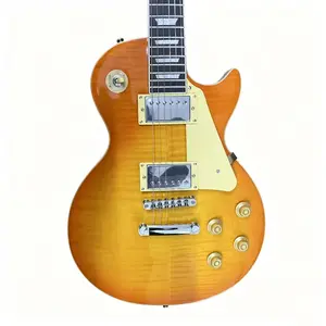 High-quality electric guitar, flame maple top, HH pickups, chrome hardware, rosewood fretboard