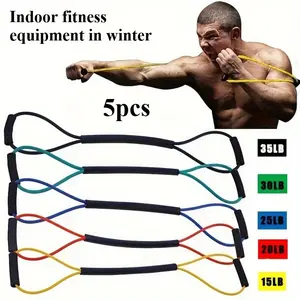 5pcs set, Women's and Men's universal beginner to advanced boxing resistance belt, rubber speed training pull rope, martial arts Muay Thai arm strength exercise, essential Christmas gifts for home fitness, Martial Arts Training, Speed Drills, Pull