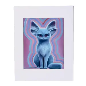Auri the Auracat 8x10 Art Print - Sci-Fi Wall Art Pet Portrait by Andra Larkin Inspired by Veil of Eden Decor Magical Artistic Room Painting Decoration Photo