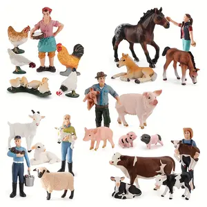 Realistic Farm Animal Model Set Toy, Scene Building Decoration Model, Gift, Detailed Farm Animals, Perfect for Kids & Collectors, Cow, Craft Figurine