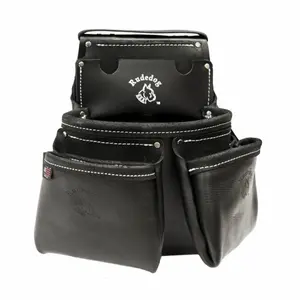 Professional Carpenter Leather Tool Bag with Phone Holder - Rudedog U.S.A. #1152