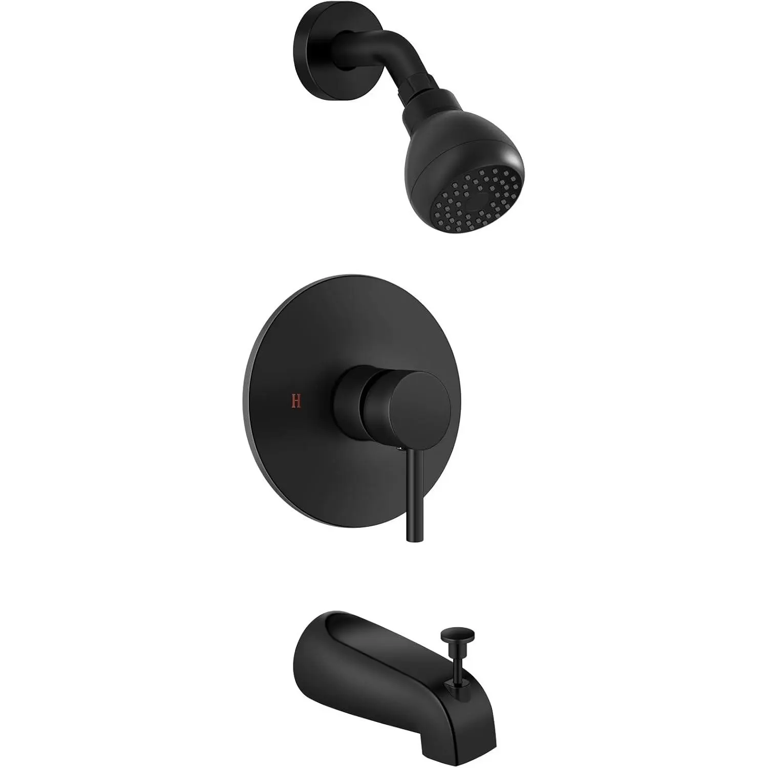 Shower Trim Kit Bathtub Shower Faucet Set,Valve Included,with Shower ,Single-Handle Tub Shower Kit Matte Black