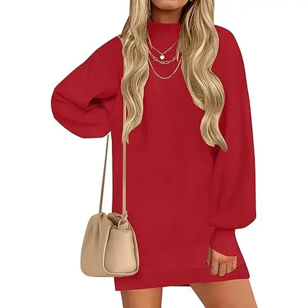 ZESICA Women's 2025 Fall Turtleneck Sweater Dress Oversized Long Lantern Sleeve Casual Knit Pullover Mini Dresses - TikTok Shop ZESICA Women's 2025 Fall Turtleneck Sweater Dress Oversized Long Lantern Sleeve Casual Knit Pullover Mini Dresses - TikTok Shop