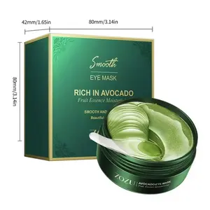 Avocado Extract Under Eye Mask 60PCS, Hydrating & Brightening Patches to Fade Dark Circles, Relieve Puffiness & Nourish Eye Skin