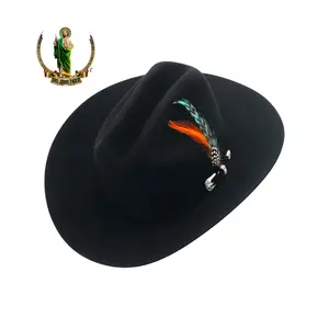 100x San Judas Chaparral Sinaloa Black Wool Hat-ZG100