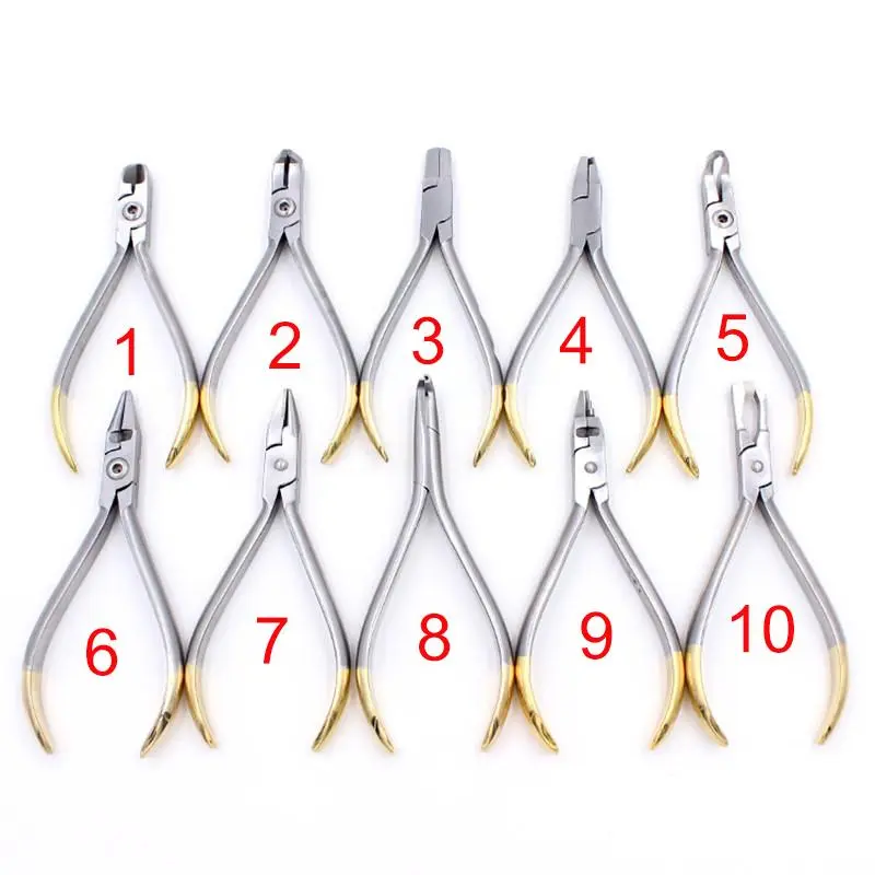 Dental Orthodontic Toolkit - Featuring Lingual Wire Niti Cinch Back Plier, Needle Holder for Suturing & Sharp End Cutting Pliers