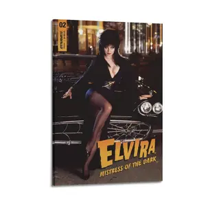 Elvira Mistress Of The Dark Canvas Painting Oil Painting Wall Art Canvas Poster Decorative Painting Corridor Decoration Home Ornaments Artistic