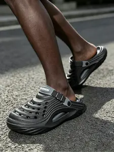 1 Pair Big Size Wave Clogs | Street Style | Drainage Holes + Grippy Tread + Wide Feet Friendly | For Students / Office Workers / Summer Outings