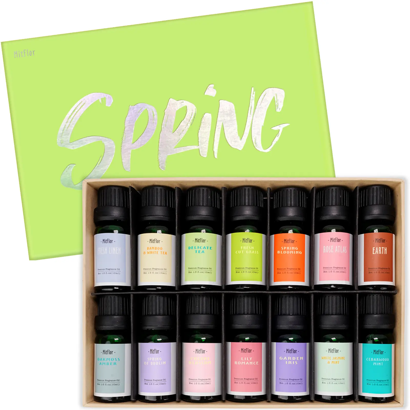Candle Making Scents, MitFlor Spring Fragrance Oils Set of 14, Premium Scented Oil for Candle & Soap Making, Aromatherapy Essential Oils Gift Set