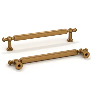 goldenwarm 10 Pack Champagne Gold Cabinet Pulls 5In Drawer Pulls Champagne Bronze Cabinet Handles Zinc Alloy Cabinet Handles, 128