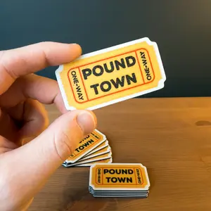 Pound Town One-Way Ticket | Funny Valentine’s Gift | Unique Couple’s Present | Adult Humor Anniversary Gift | Gag Gift for Him or Her