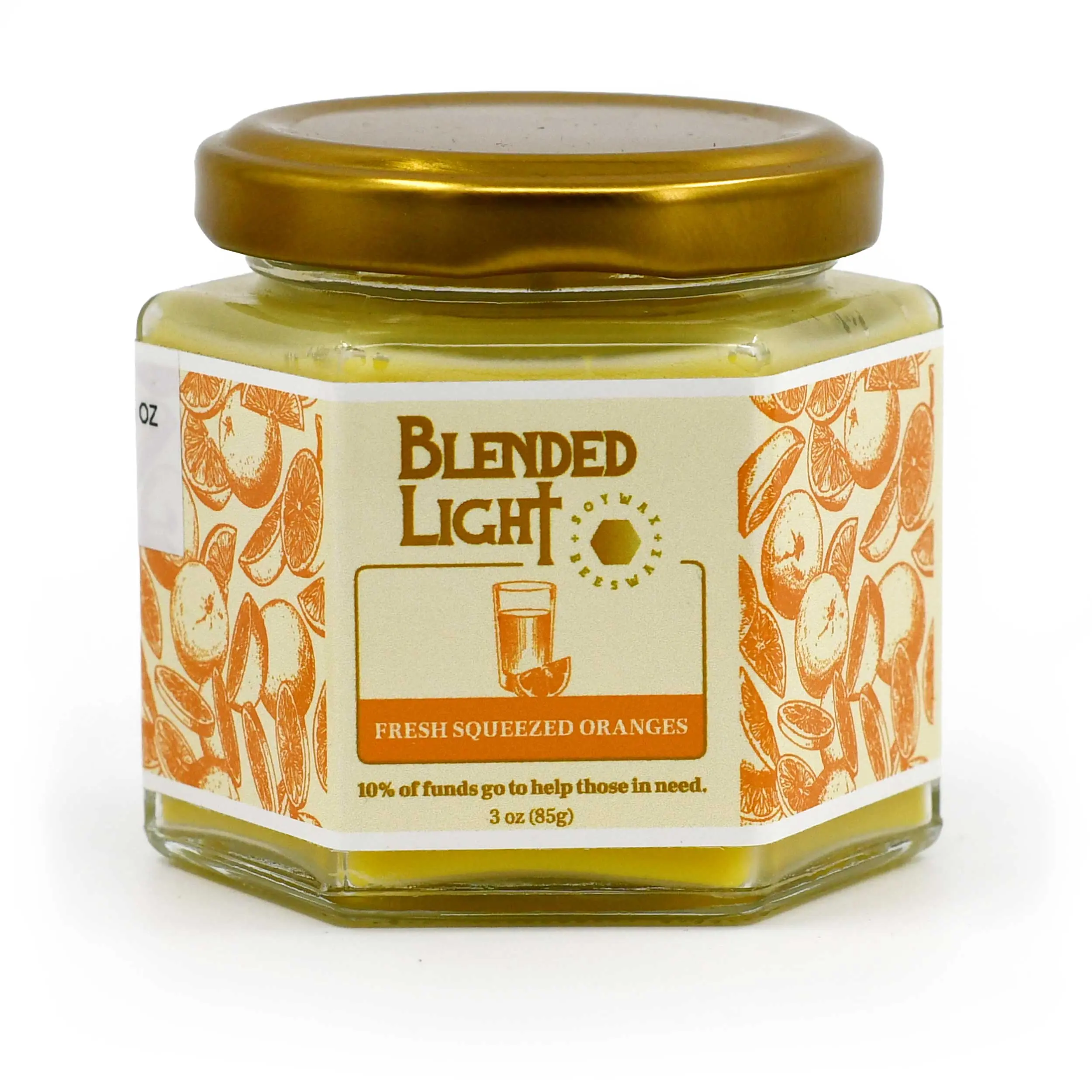 Freeze Squeezed Oranges Scented Candle | Multiple Sizes | Blended Light