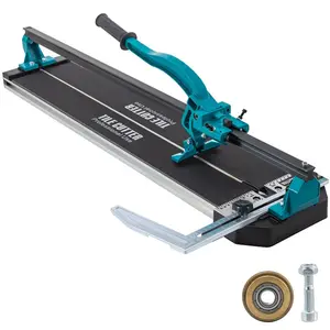 VEVOR Manual Tile Cutter, 24 inch, Porcelain Ceramic Tile Cutter with Tungsten Carbide Cutting Wheel, Infrared Positioning, Anti-Skid Feet, Durable Rails for professional installers or beginnersVEVOR Super Brand Day
