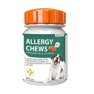 fish Allergy Relief Tablets for Dogs – Itchy Skin, Sneezing, Hot Spots & Shedding Support – Daily Natural Chewable Supplement