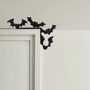 CIFbuy™ Wicked Cartoon Halloween Door Decor Black Silhouette Hanging Ornaments for Indoor Doorway Decorations Festive Home Party Classroom Decor Cute Spooky Theme Wall Art to Elevate Halloween Spirit Durable Lightweight Ornaments Wall Sculptures