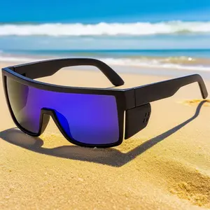 Sports Sunglasses for Women and Men Sunglasses Wrap Around Thick Frame Anti Glare for Cycling Fishing Driving