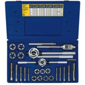 212 MAIN 25-Piece Multi-Size Metric Tap and Hex Die Hardware Tool Kit, Adjustable Grip, Multiple Dies, Mechanical Tool Set for Cycling & Outdoor Recreation Equipment